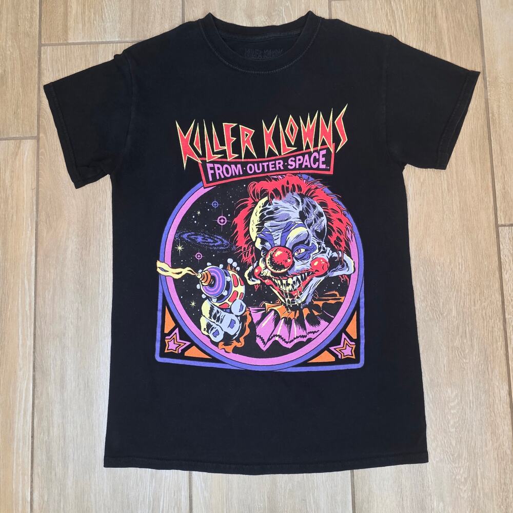 Killer Klowns From Outer Space T Shirt Mens S Black Horror Movie Graphic Tee